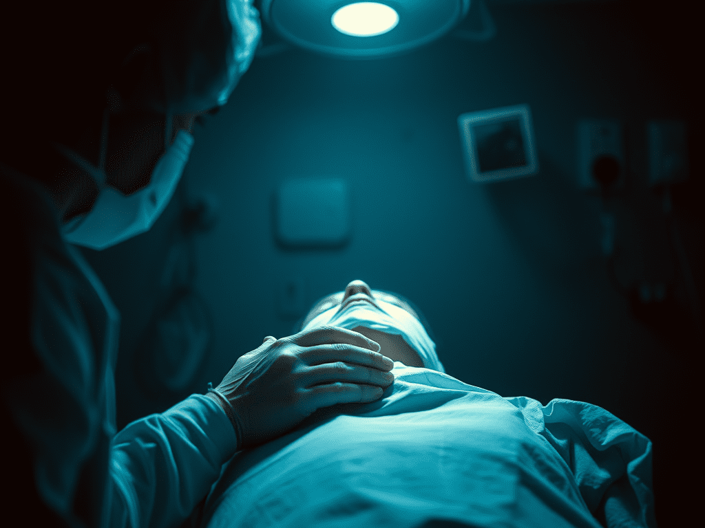 an-image-that-symbolizes-medical-trauma - KINDCOMPASSCOACH medical trauma image of a person in the operating room