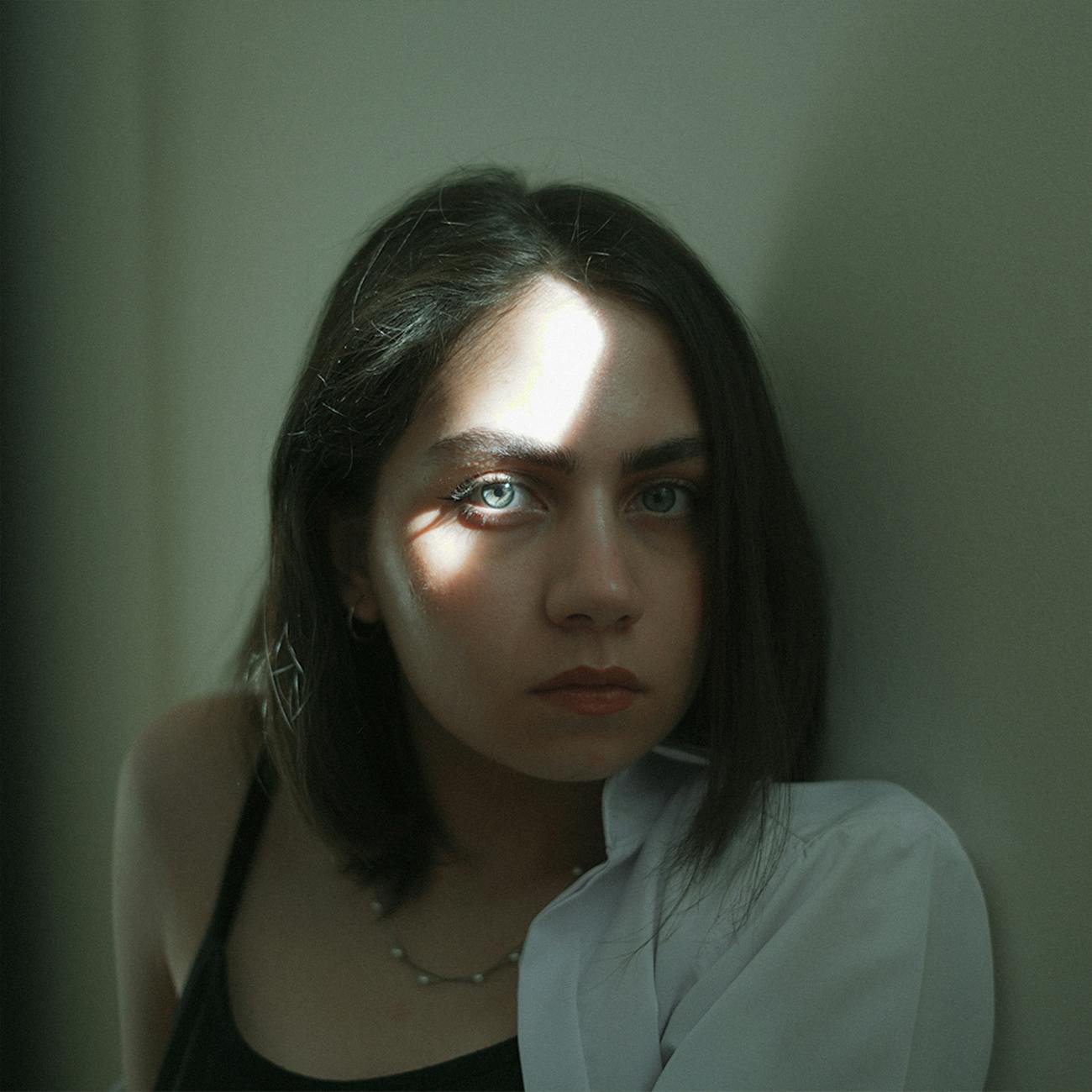 portrait of woman in shadow