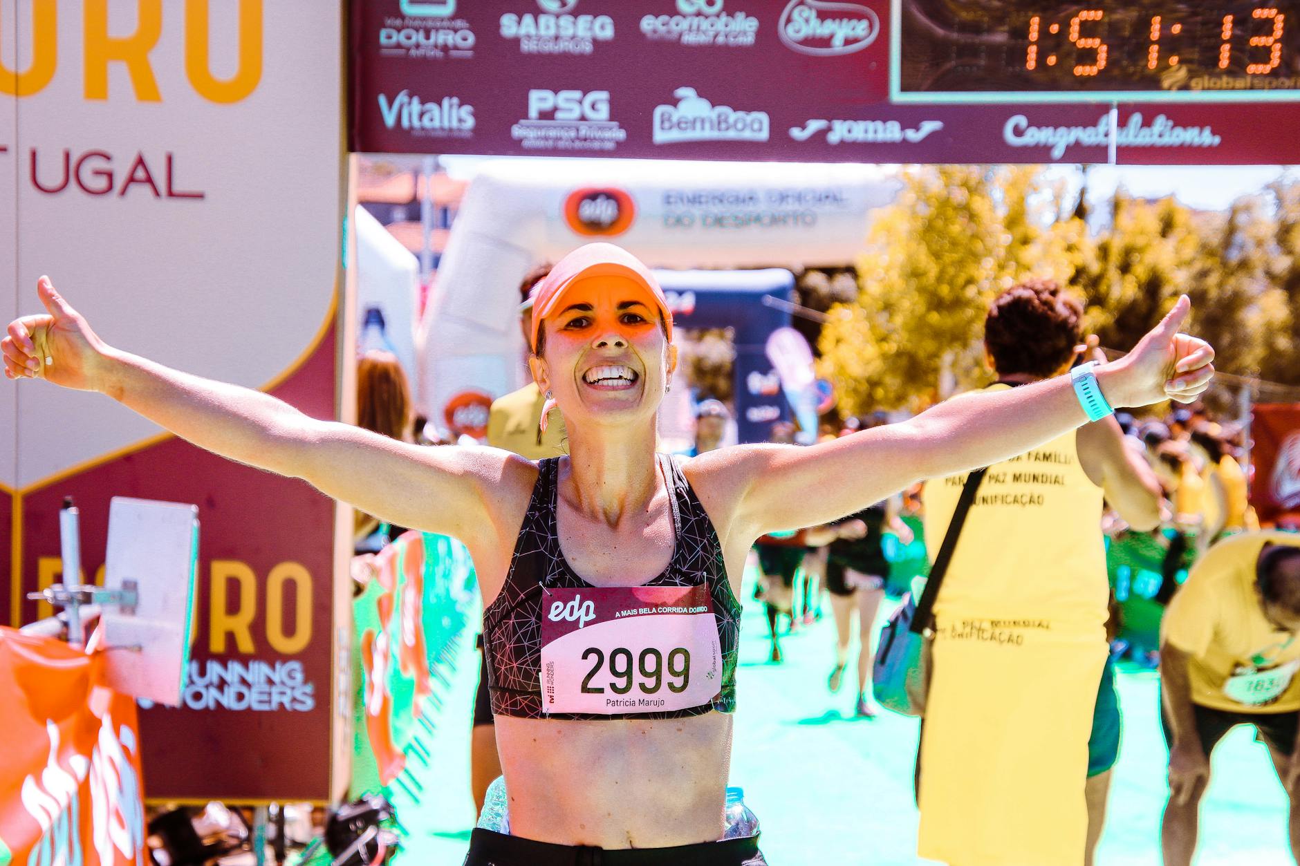 woman showing victory hand sign