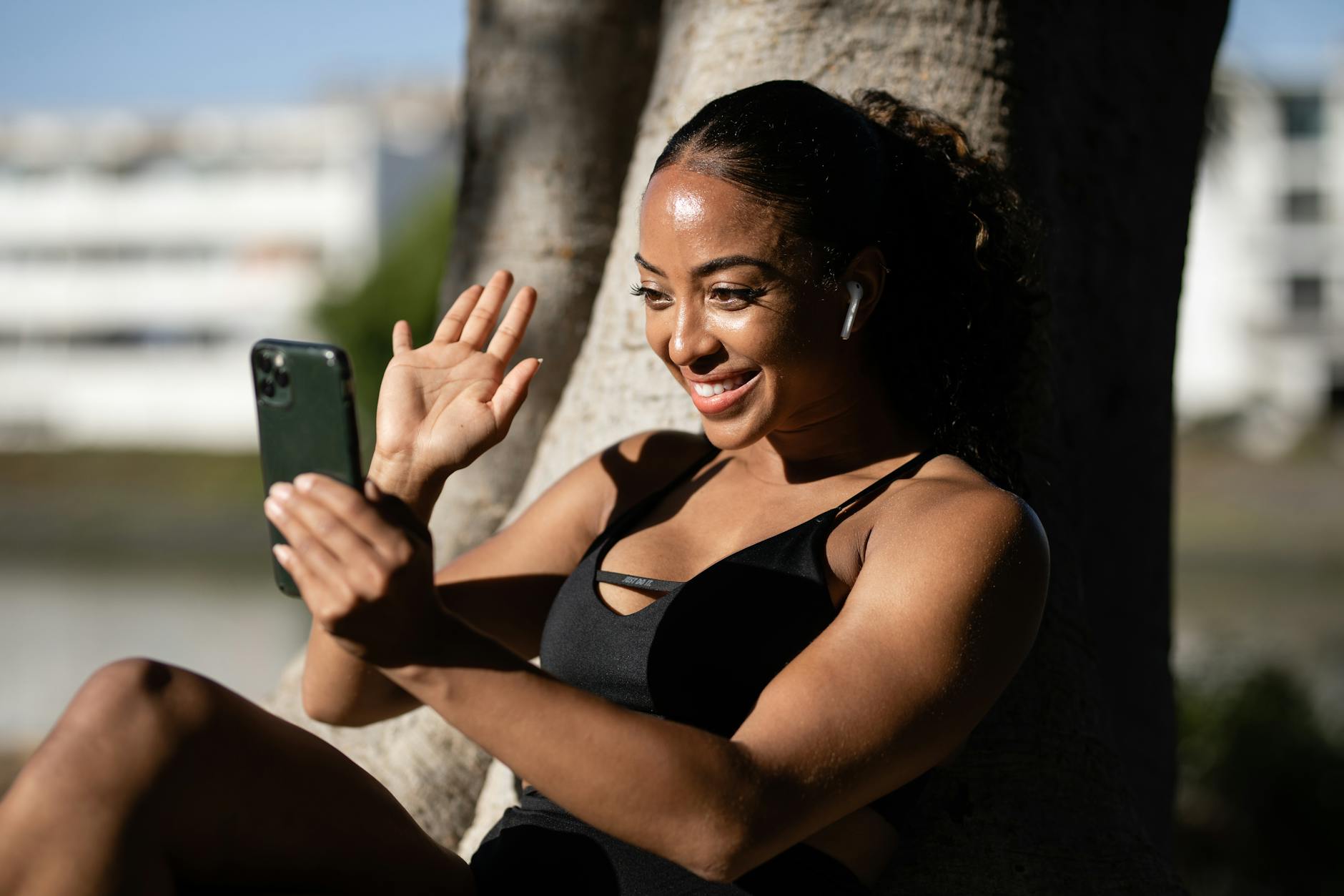 woman on a video call