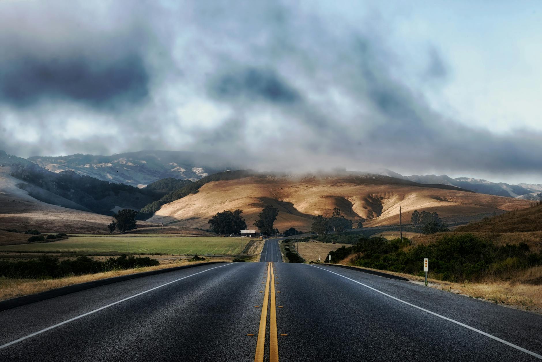 black asphalt road