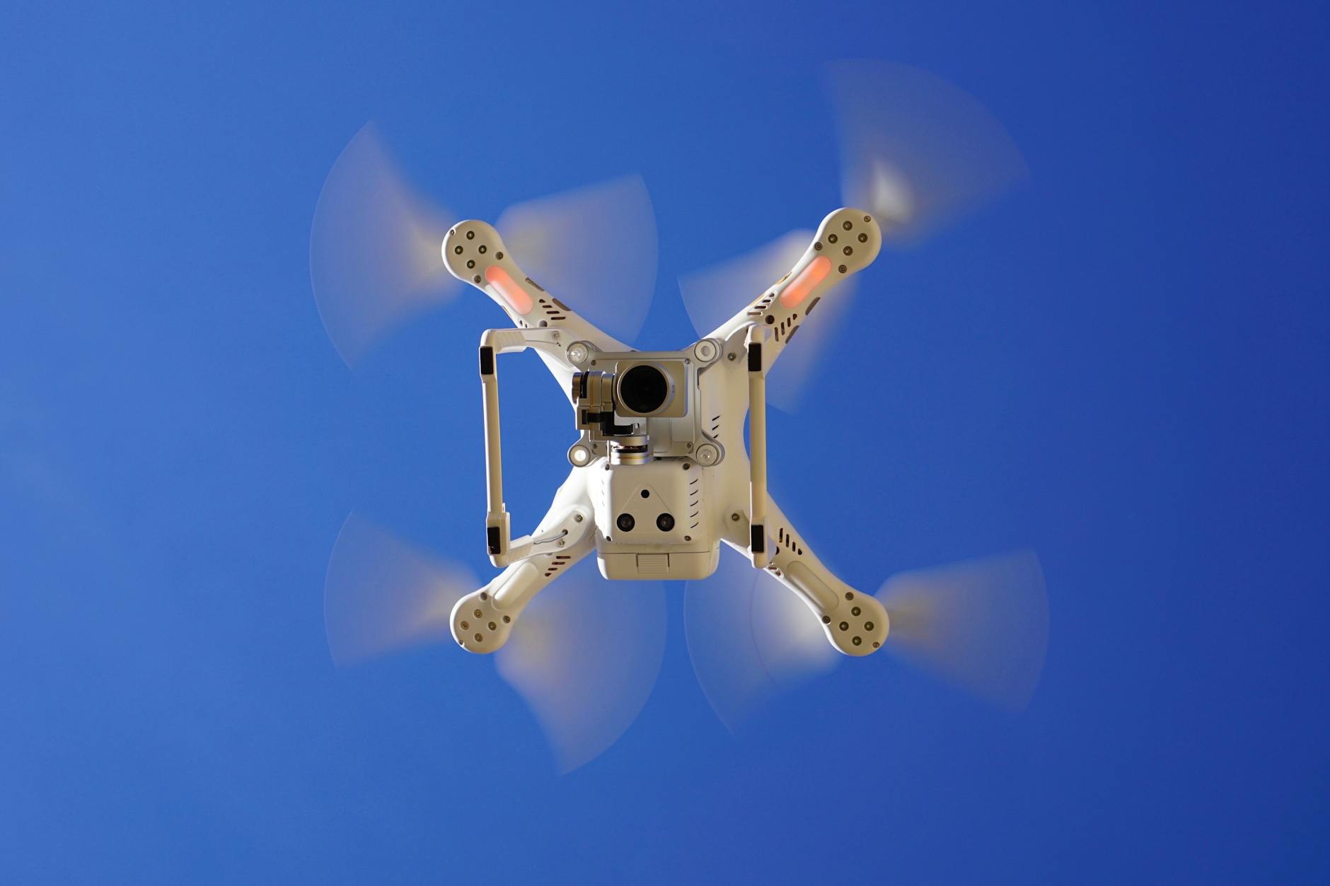 low angle view photography of drone