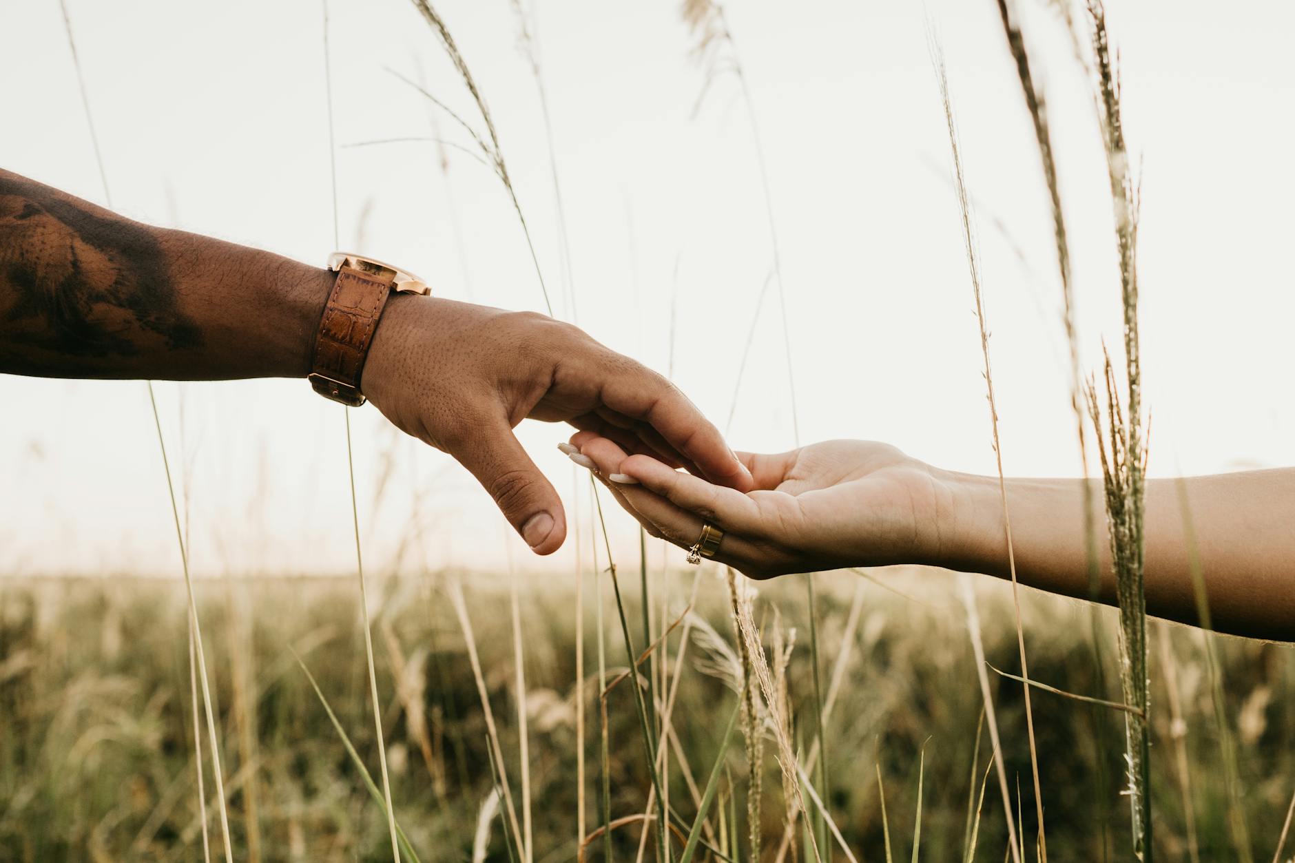 couple holding hands